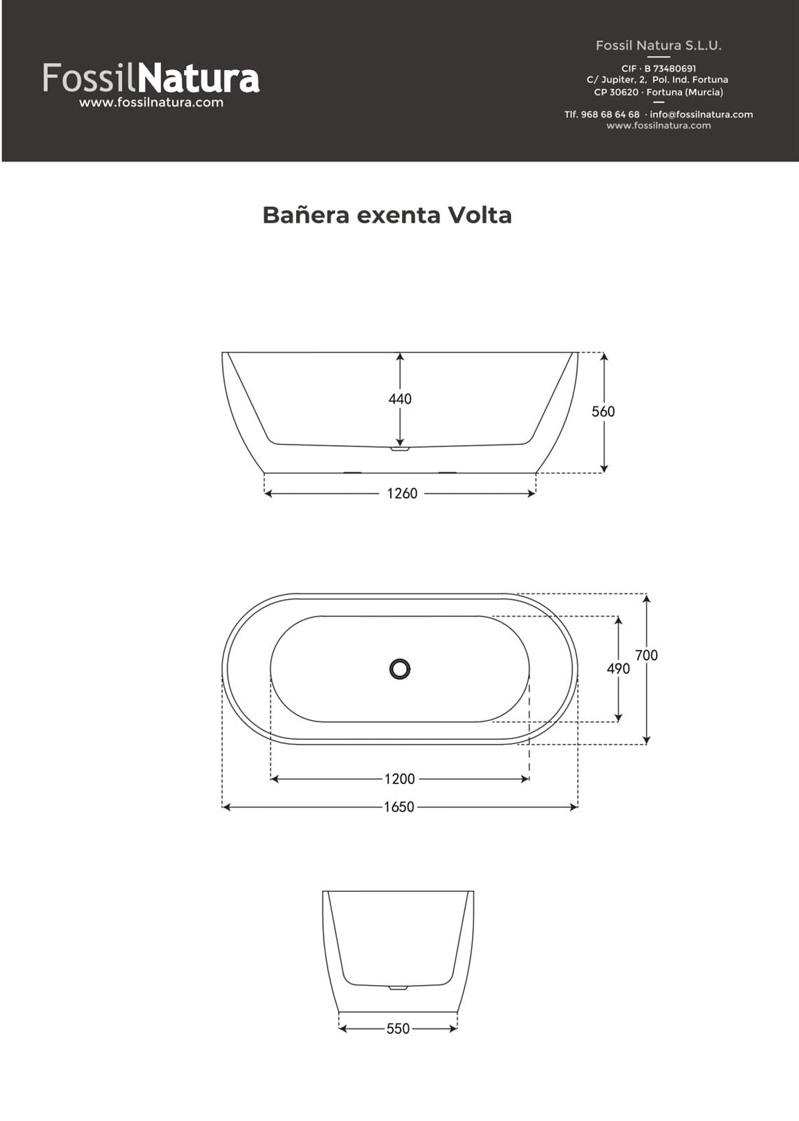 Bañera exenta Volta - Imagen 3