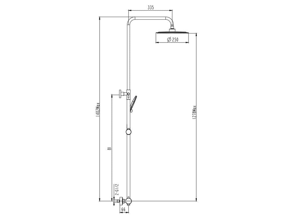 Columna de ducha inverter R negro monomando - Imagen 4