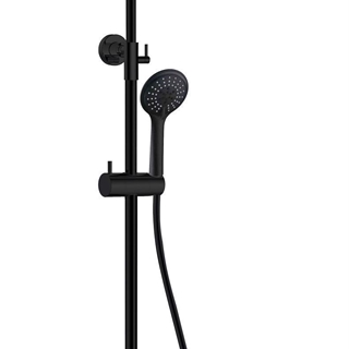 Columna de ducha round élite negra termostática - Imagen 1