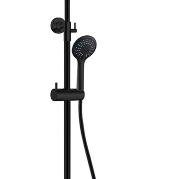 Columna de ducha round élite negra termostática - Imagen 1