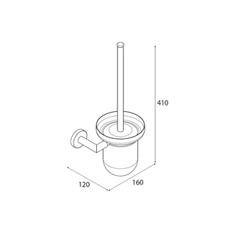 Escobillero Lissy negro mate/vidrio matizado - Imagen 2