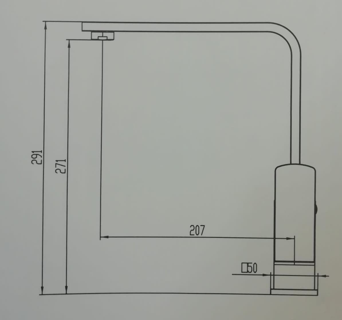 Grifo cocina monomando quadra - Imagen 3