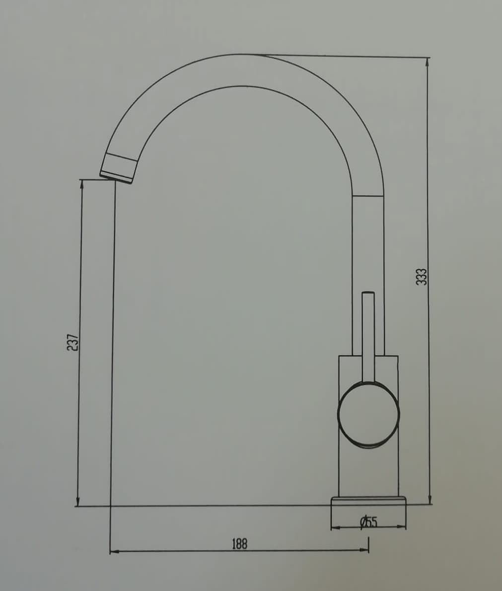 Grifo de cocina ROUND acero de Gme/Tienda de grifos Prodecogroup