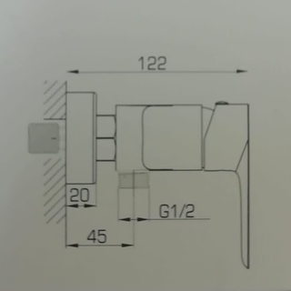 Grifo monomando ducha cromo/blanco Cassio - Imagen 2