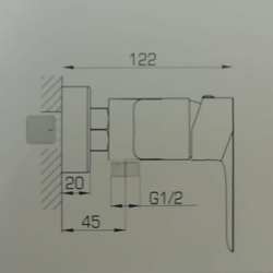 Grifo monomando ducha cromo Cassio - Imagen 2