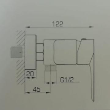 Grifo monomando ducha negro Cassio - Imagen 2