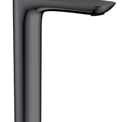 Grifo monomando lavabo caño alto titanio PVD Cassio - Imagen 1