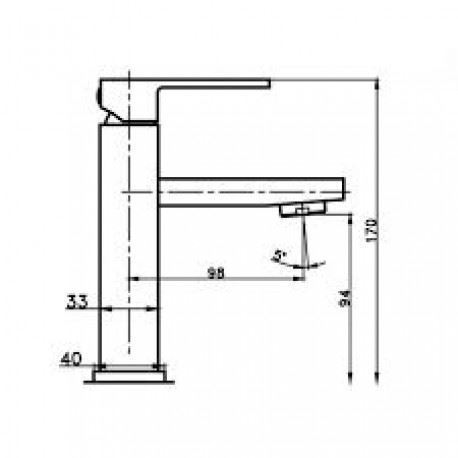 Grifo monomando lavabo Orión - Imagen 3