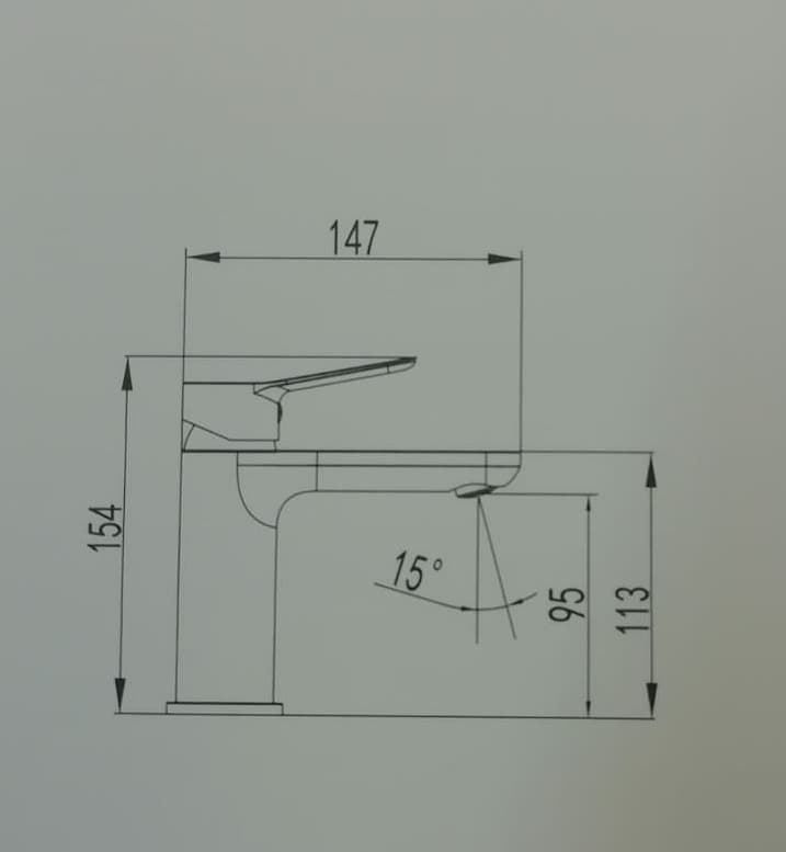 Grifo monomando lavabo Rhio - Imagen 3