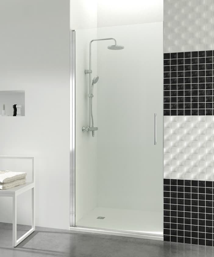 Mampara de ducha Open COMBI A puerta con cierre imán a pared - Imagen 1