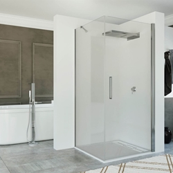 Mampara fijo 89,5cm + puerta abatible 56,5cm - Imagen 1