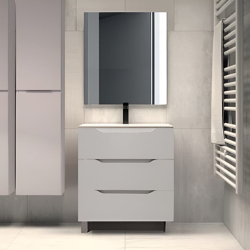 Mueble Atka 80cm acabado blanco brillo - Imagen 1