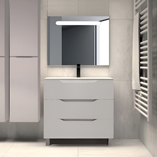 Mueble Atka 80cm acabado blanco brillo - Imagen 2