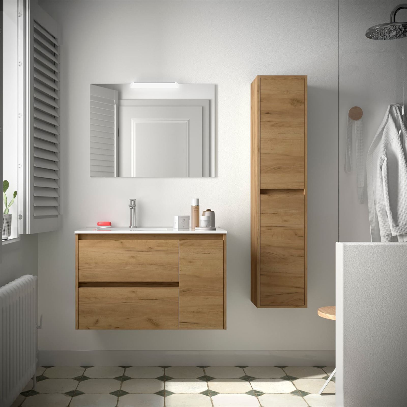 Mueble baño Noja 850 2 cajones+puerta - Imagen 7