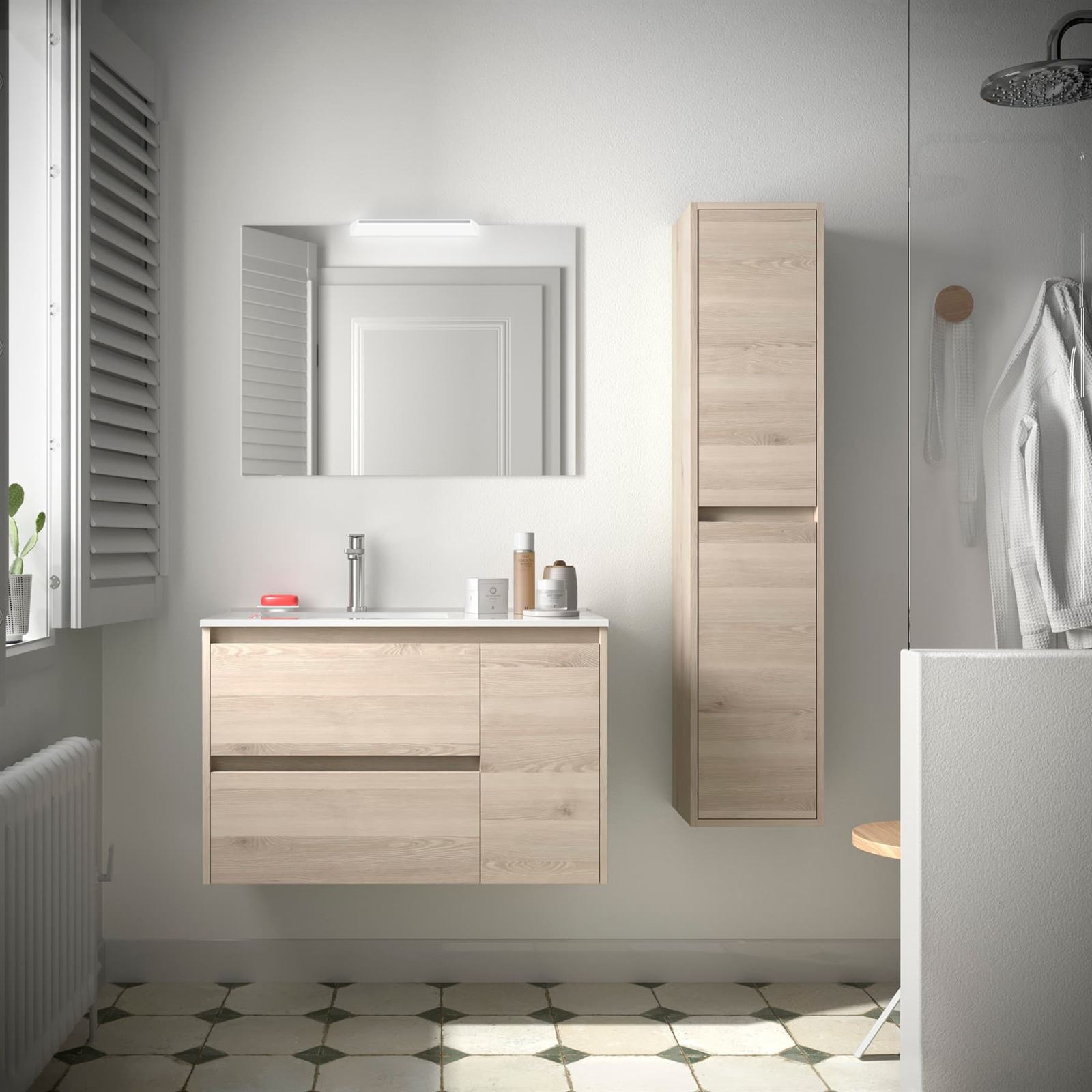 Mueble baño Noja 850 2 cajones+puerta - Imagen 8