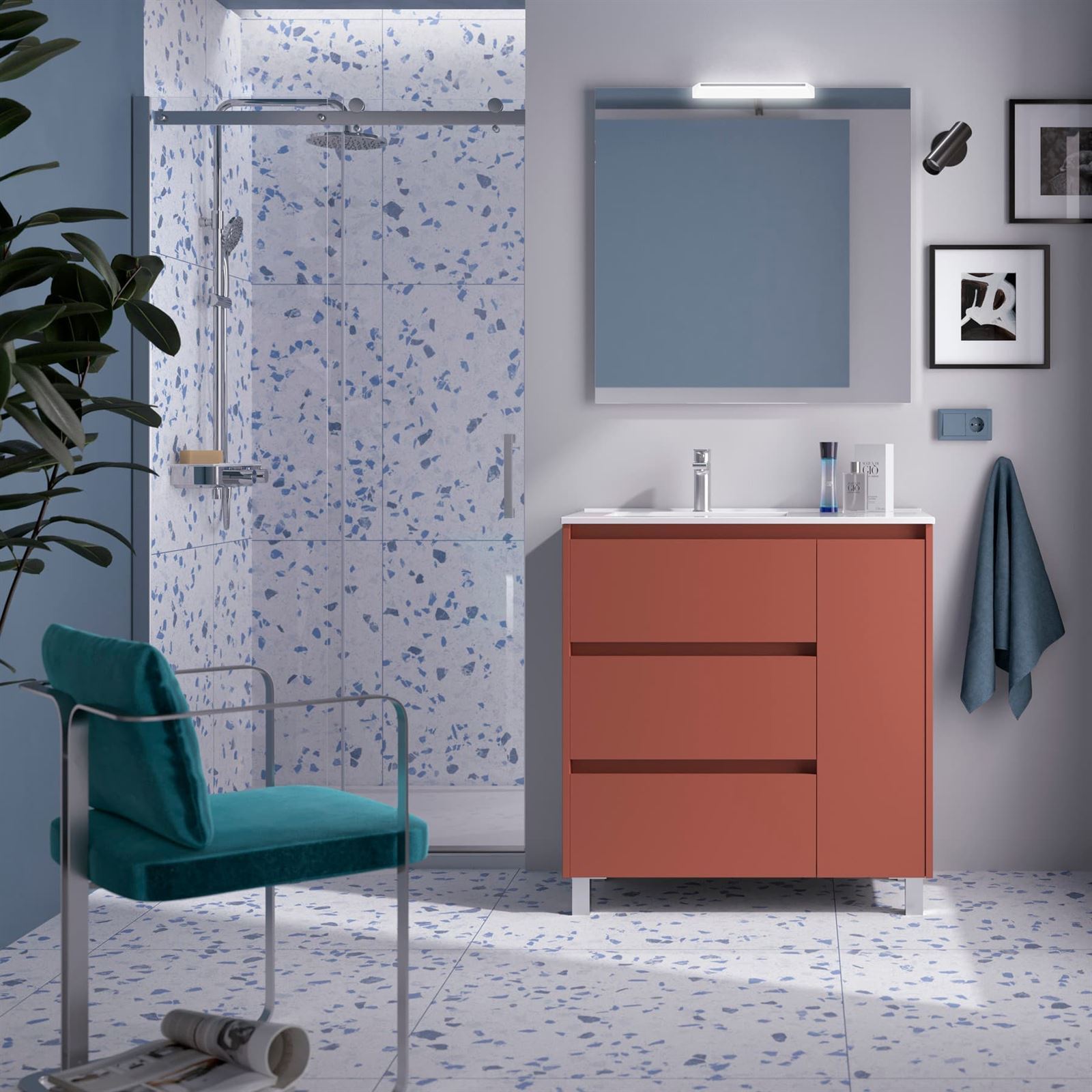 Mueble de baño Noja 850 3 cajones+puerta - Imagen 4