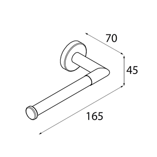 Portarrollos sin tapa Lissy negro mate - Imagen 2